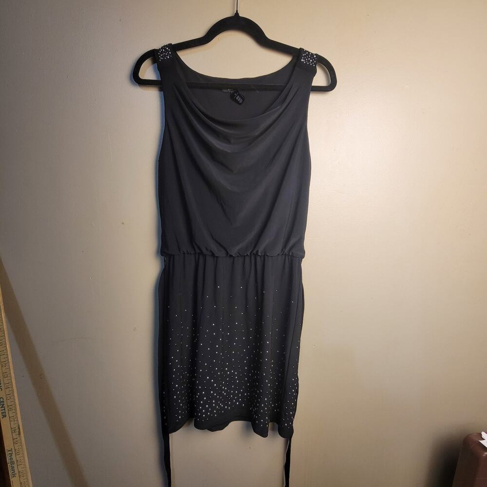 White House Black Market Women's Size S‎ Black Dress Studded